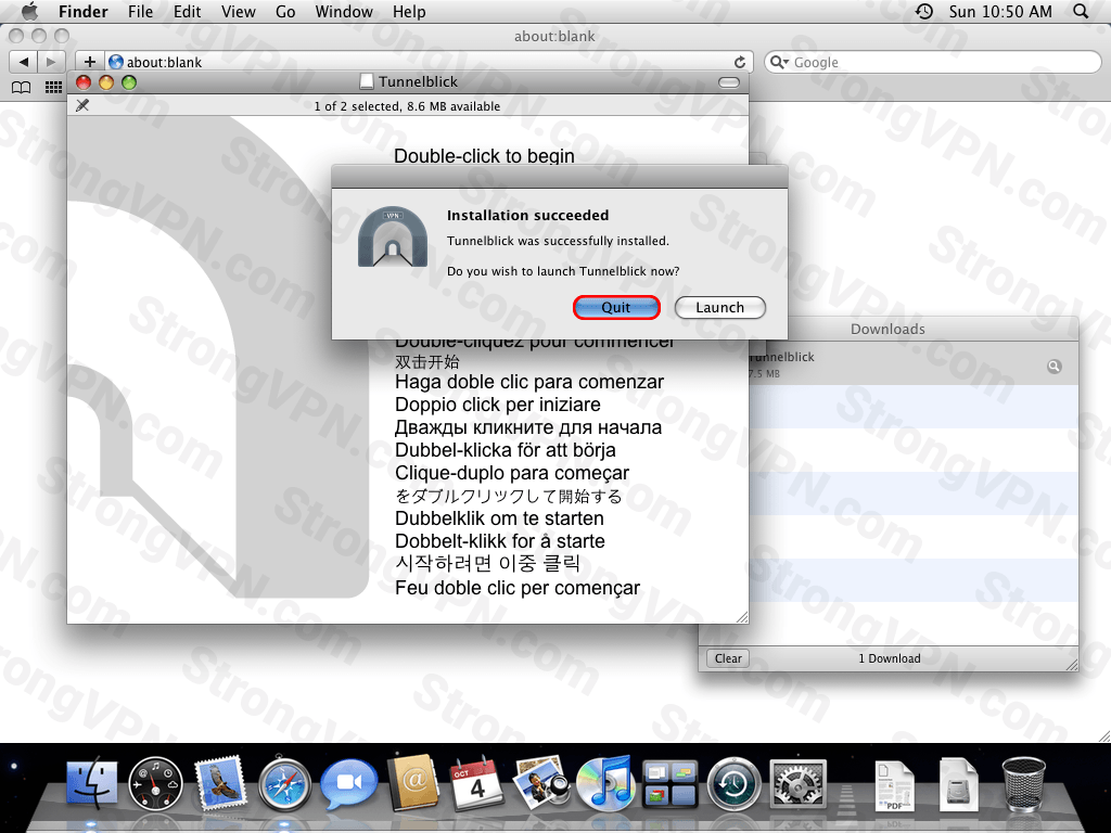 macOS 10.5—10.12 OpenVPN Setup Tutorial (Tunnelblick) StrongVPN