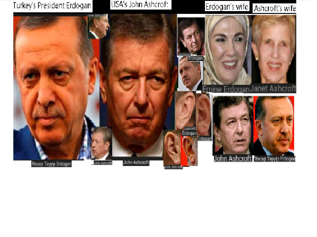 Turkey’s Pres. Erdogan = USA’s John Ashcroft …………………………………. Erdogan’s