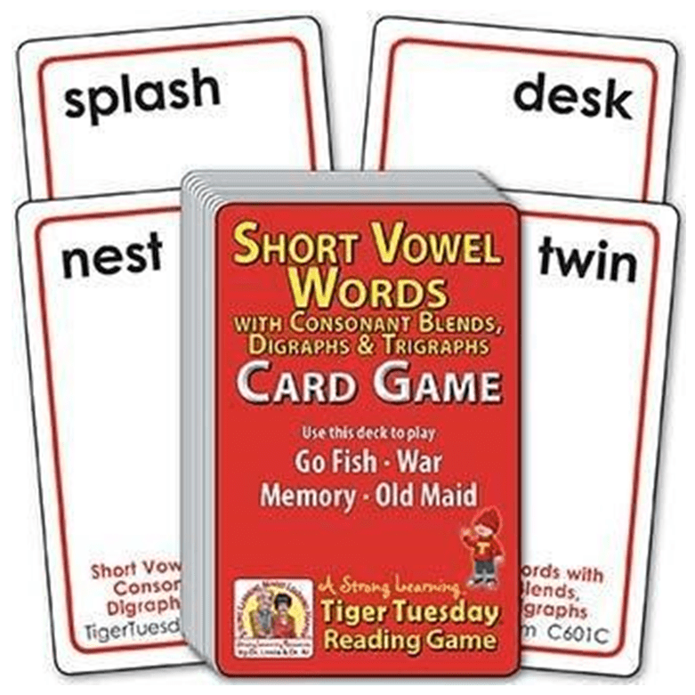 Short Vowel 45 Letter CVC Words SuperDeck Card Game