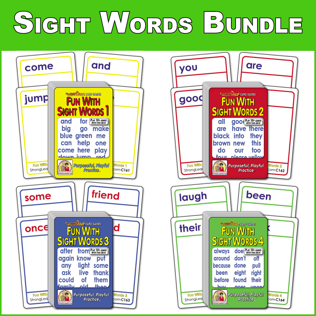 Sight Words SuperDeck Card Game Bundle A160S Strong Learning Store