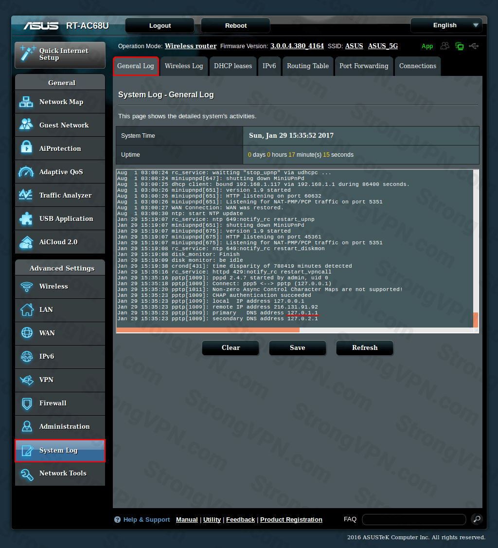 ASUS Router Stock Firmware PPTP VPN Setup Tutorial StrongVPN