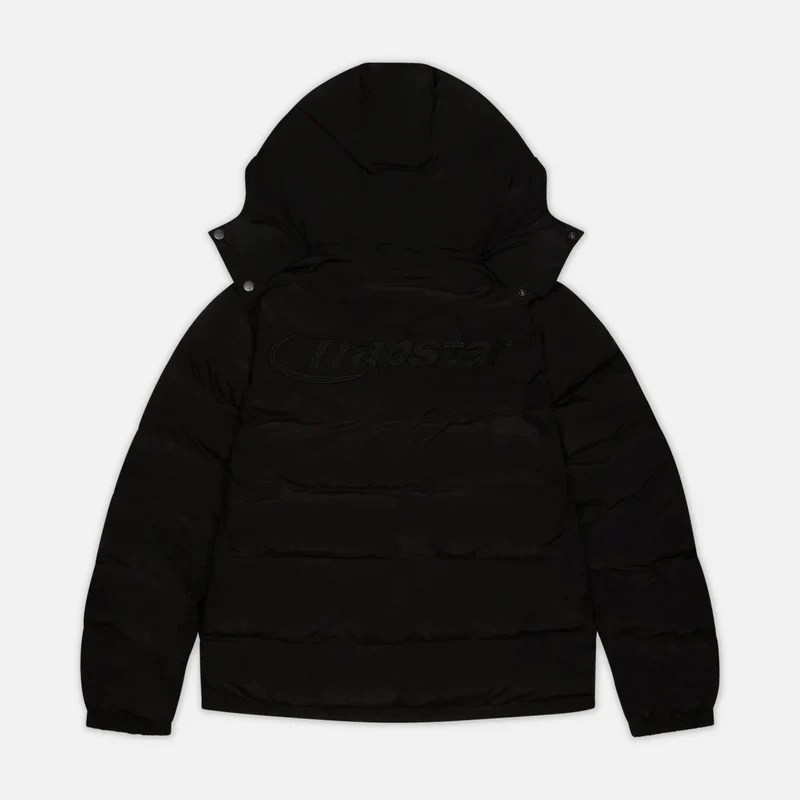 Trapstar Hyperdrive Detachable Hooded Puffer Jacket Blackout