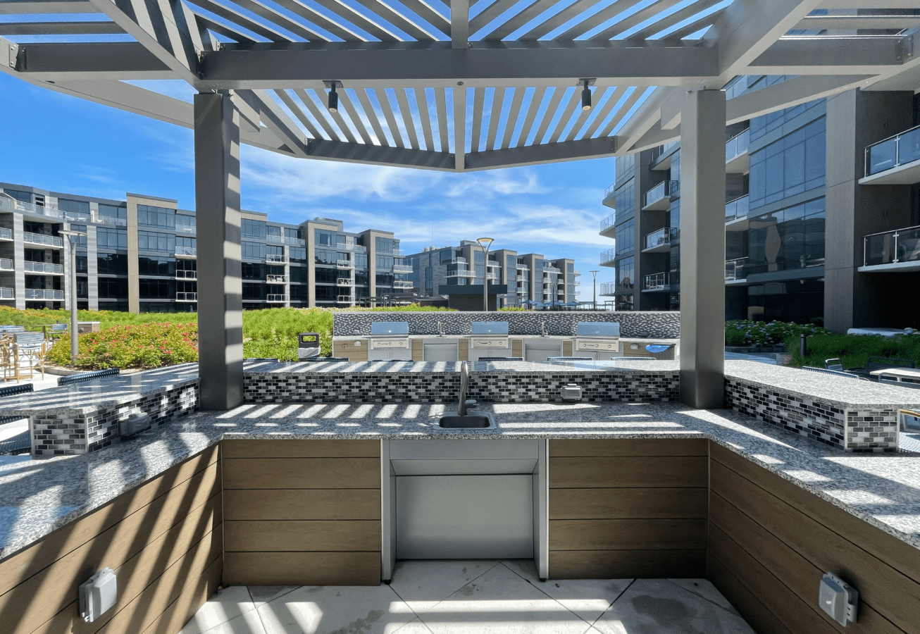 Pier Village Lofts Structural Pergola Systems