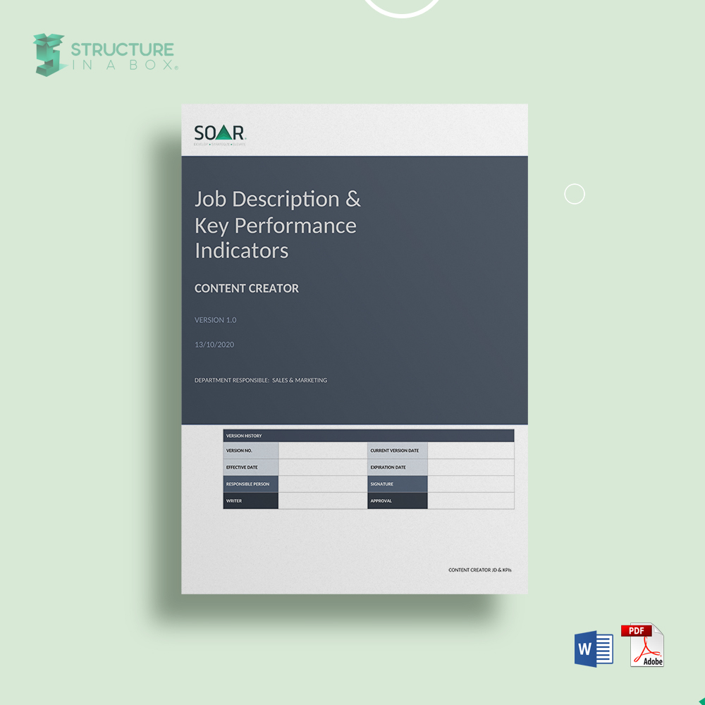 Content Creator Job Description & Key Performance Indicators