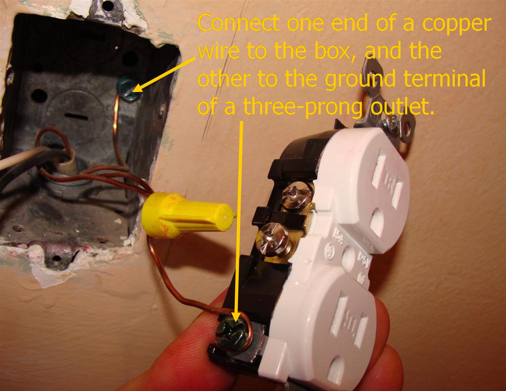how to ground outlets in older home Wiring Work