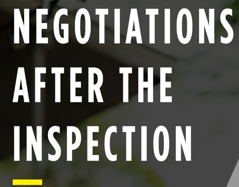 Negotiations after the inspection Structure Tech Home Inspections