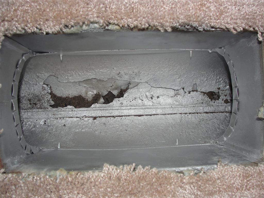 Water in subslab ductwork