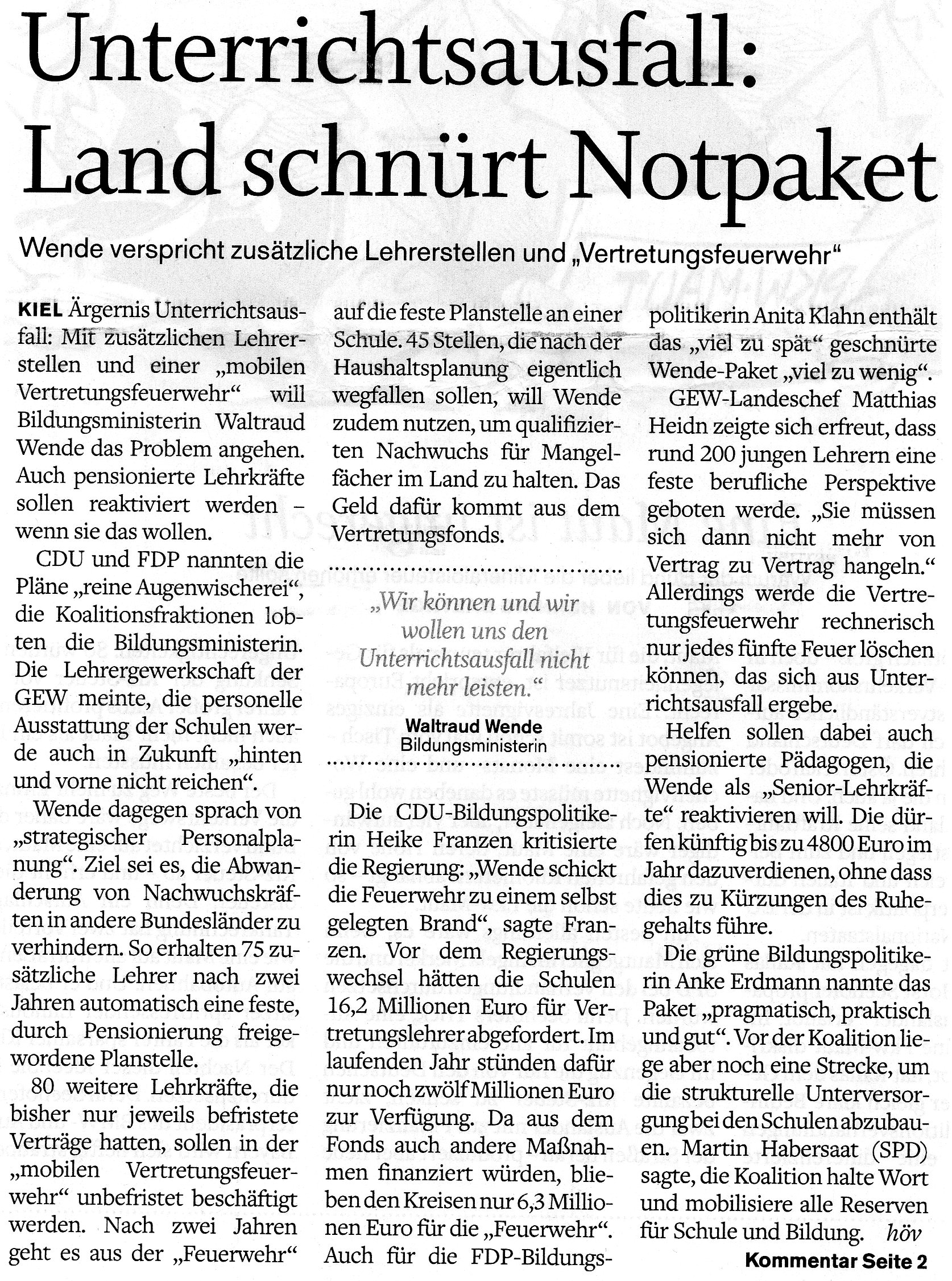 Struensee Gemeinschaftsschule » Flensburger Tageblatt
