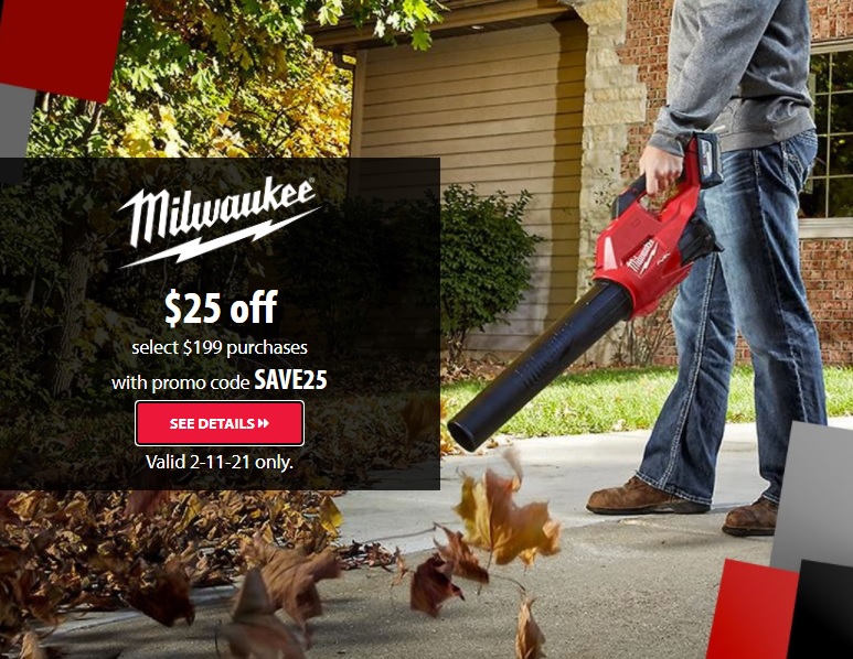 Acme Tools 25 Off Select Milwaukee Purchases of 199 or More! (Today Only, 2/11/21)