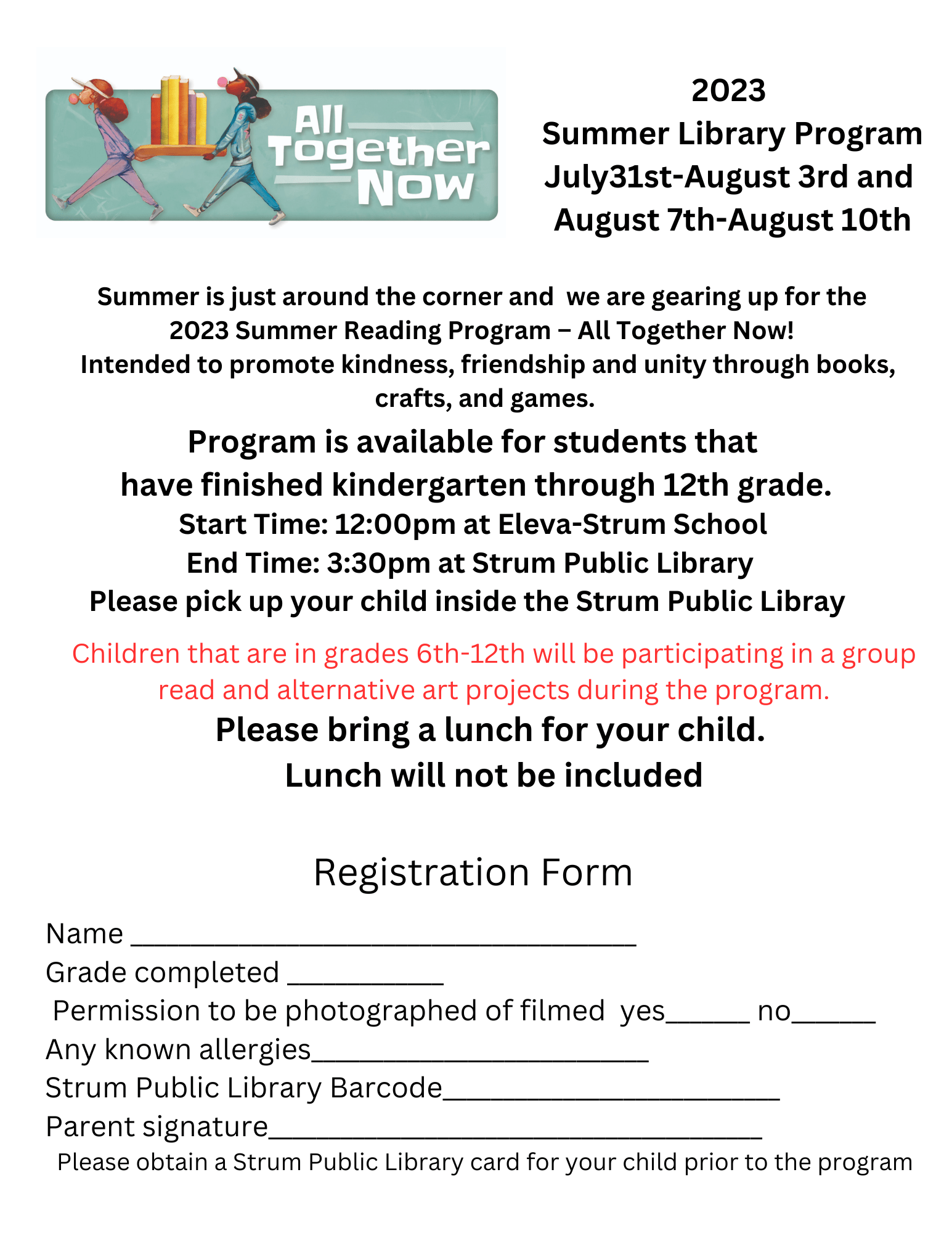 Home Strum Public Library