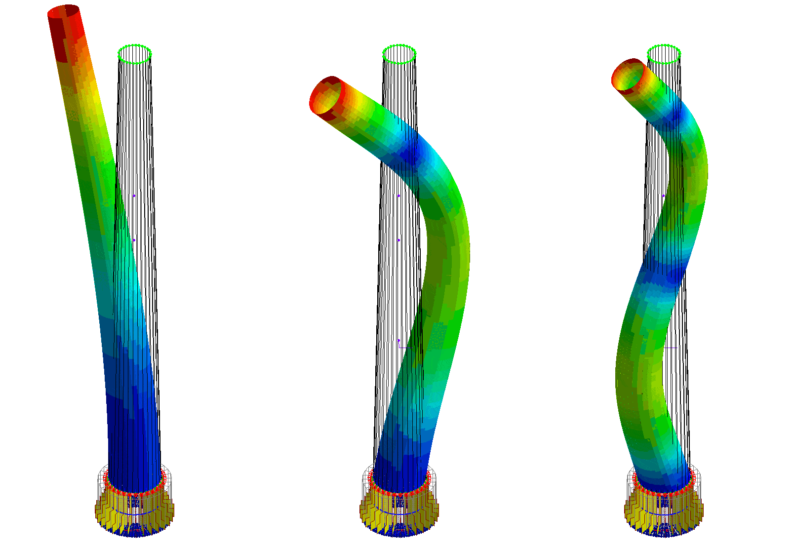 Finite element analysis (FEA) of a masonry chimney to determine Young's