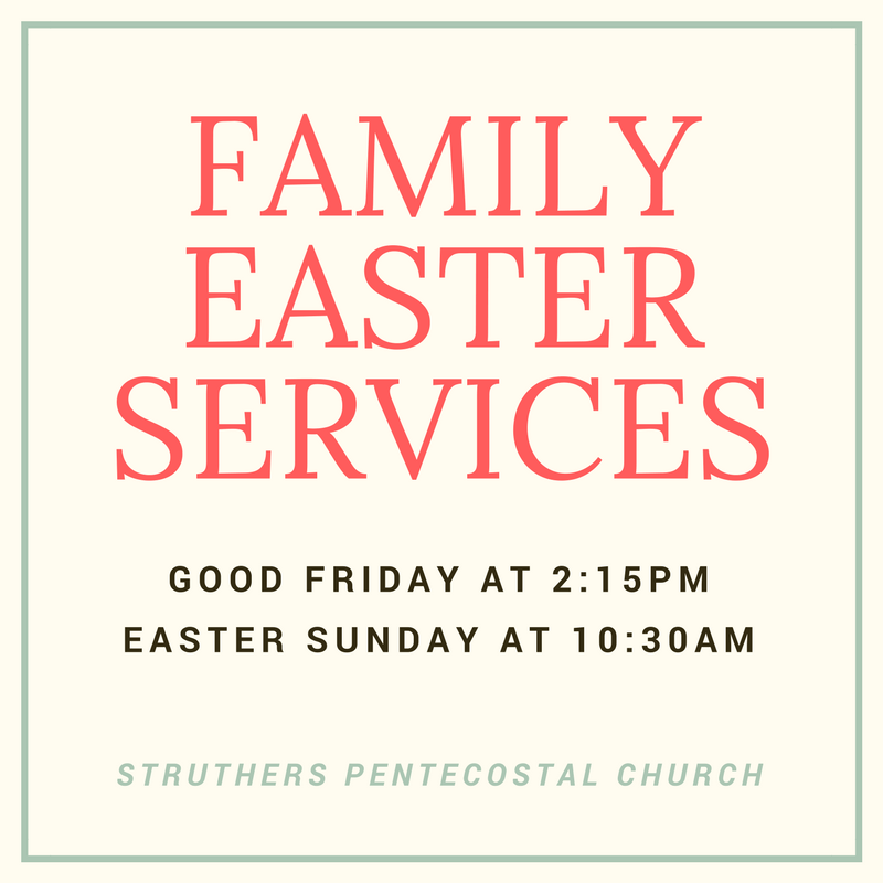 Easter Services 2018 Struthers Neath