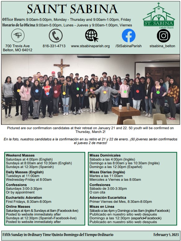Bulletin St. Sabina Parish