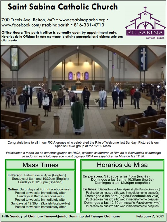 Bulletin St. Sabina Parish