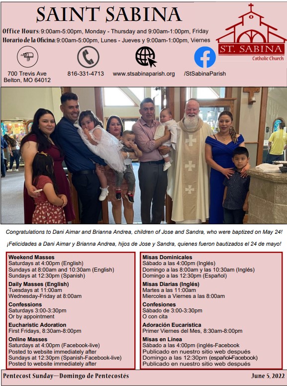 Bulletin St. Sabina Parish