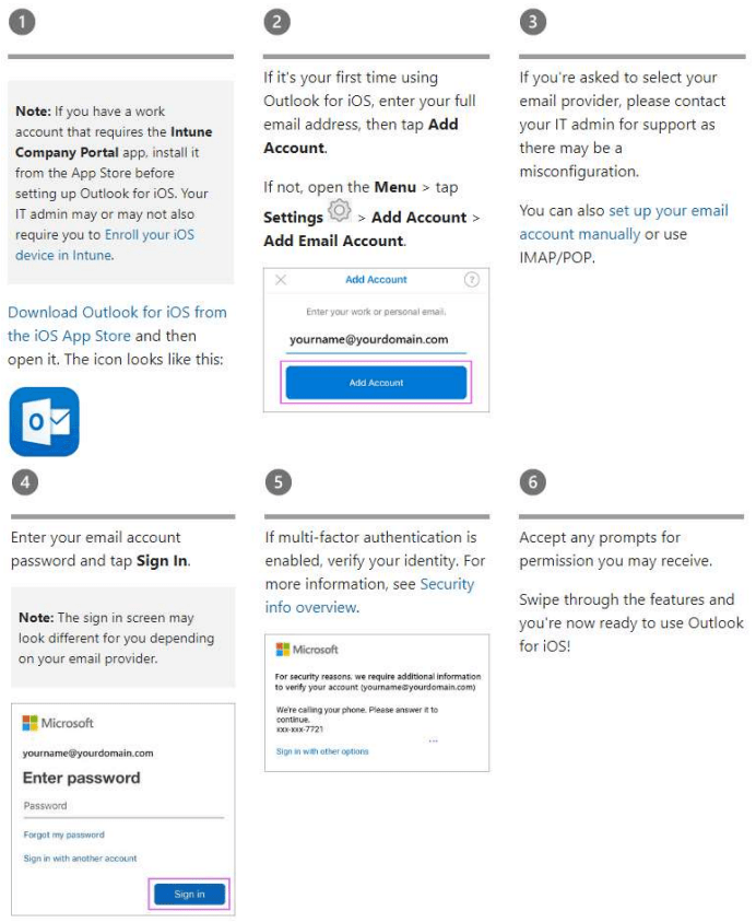 Set up the Outlook App on your iOS Device - Shoreline Technology
