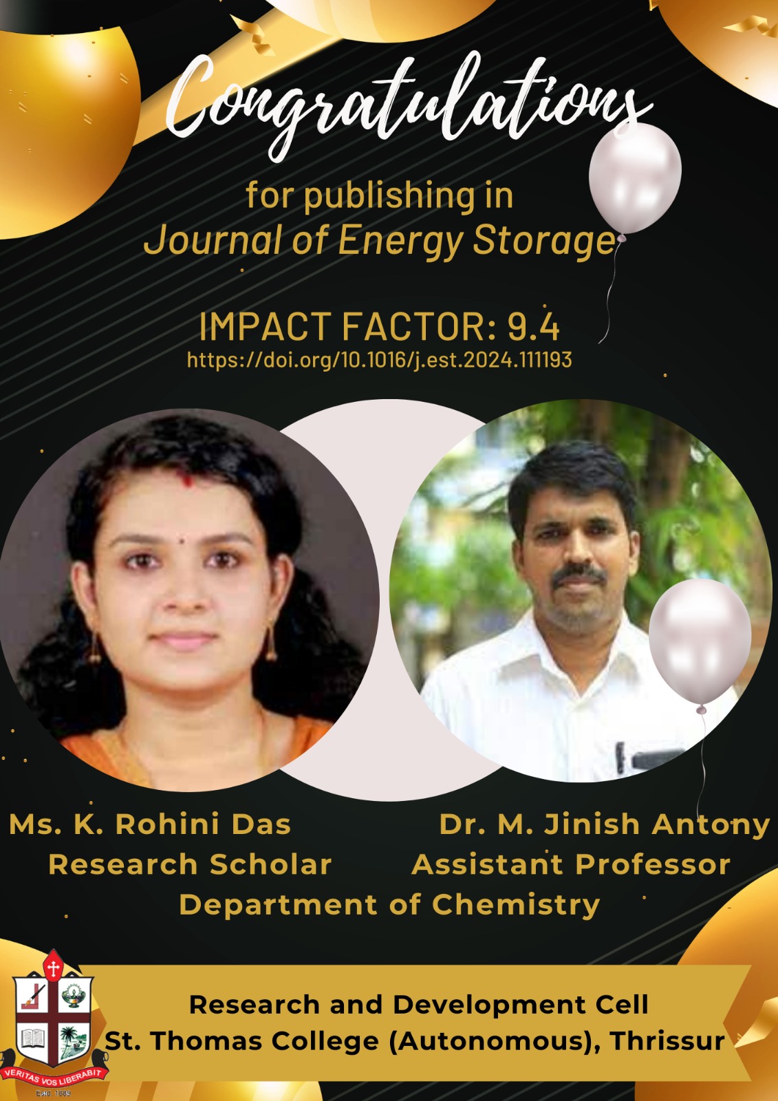 Congratulation ! St Thomas College (Autonomous)