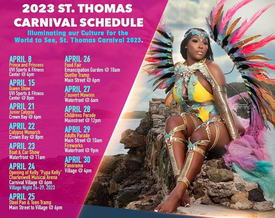 St. Thomas on Countdown to Carnival 2023, Kicking Off April 8 St