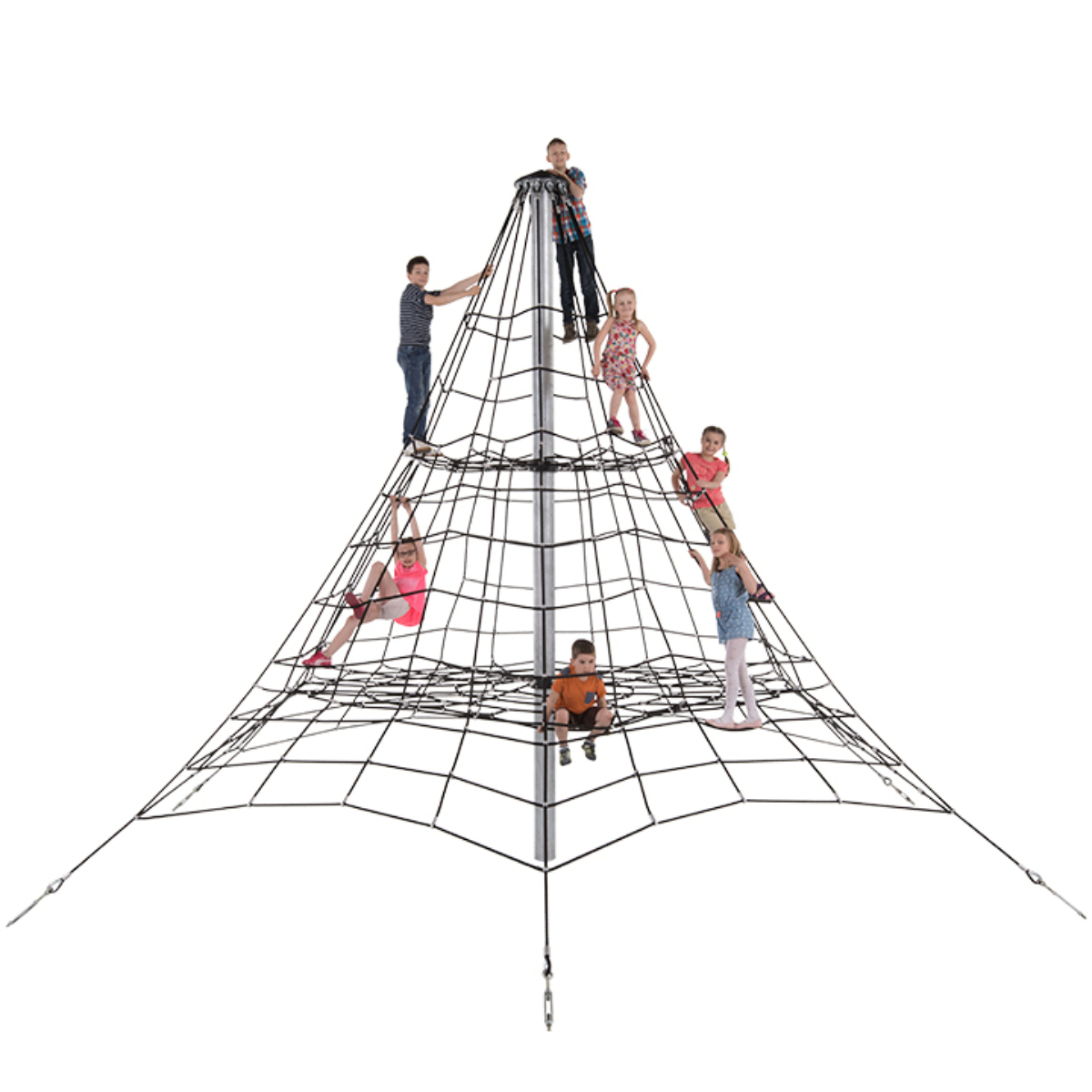 Armed Rope Pyramid Net 4.5m • STT Swings