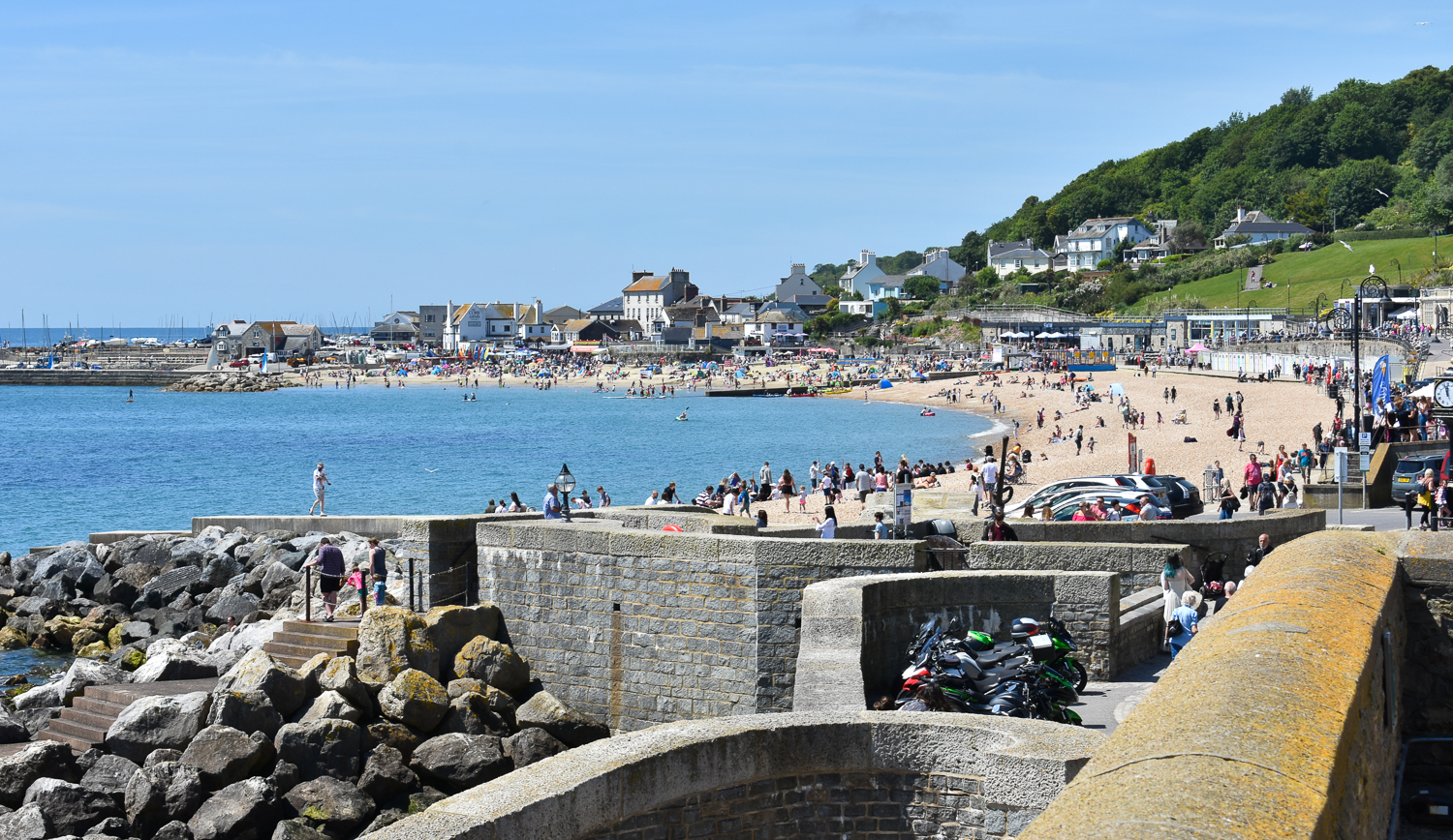 Lyme Regis No 4 The Town and Beach Stuart Aken