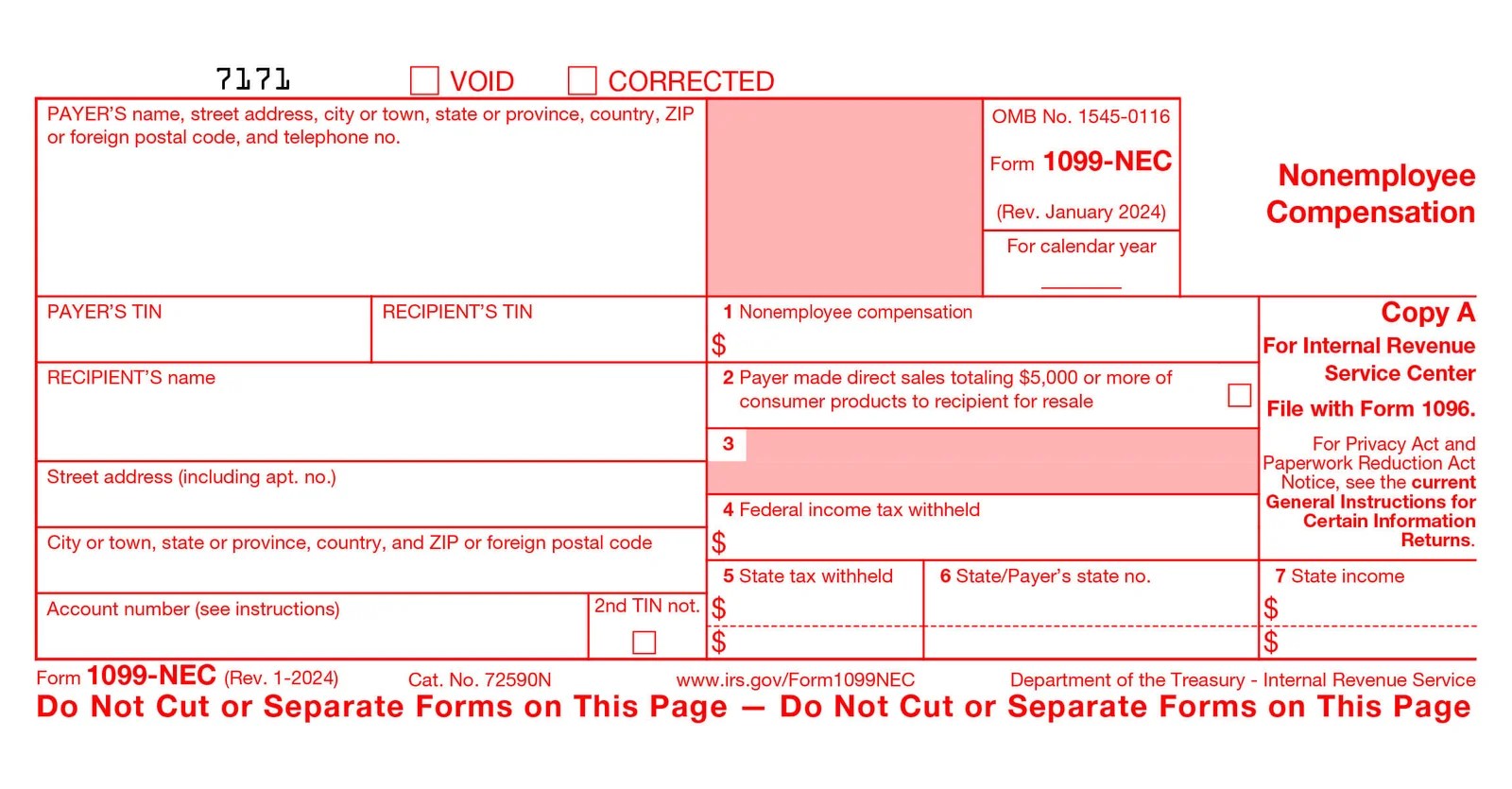 1099 NEC Form | Stubcreator