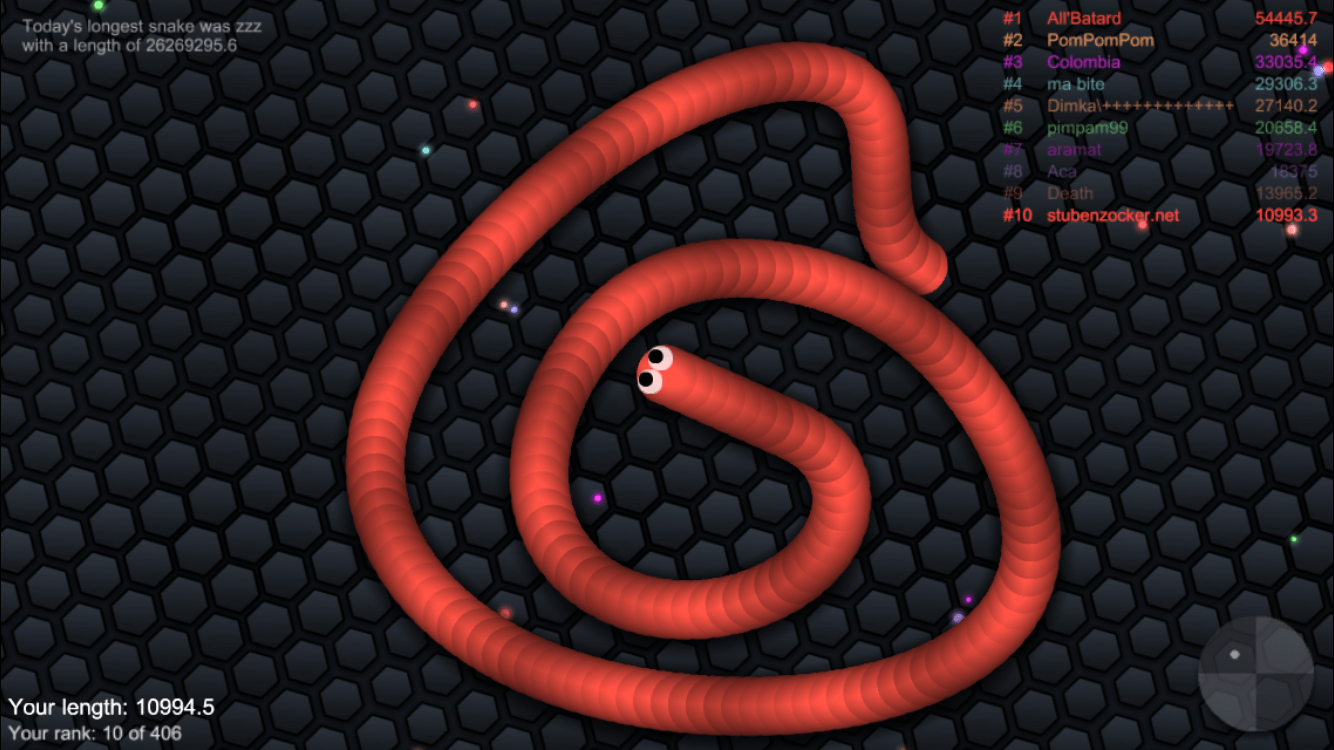 Slither.io … endlich ein Blog über Spiele