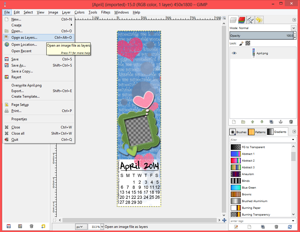 How to Layer and Size images in GIMP stuckathomemom