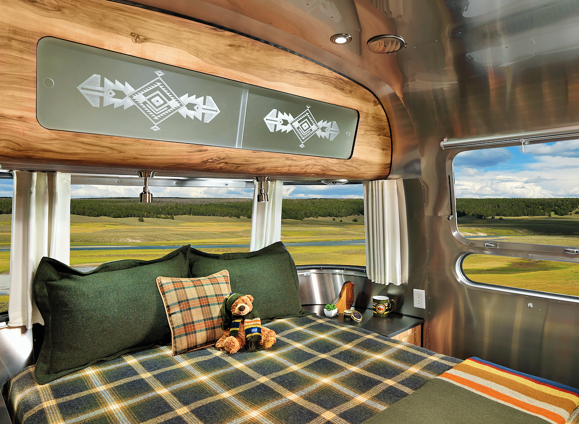 Not an airplane, but a Pendletonthemed AirStream Stuck at the Airport