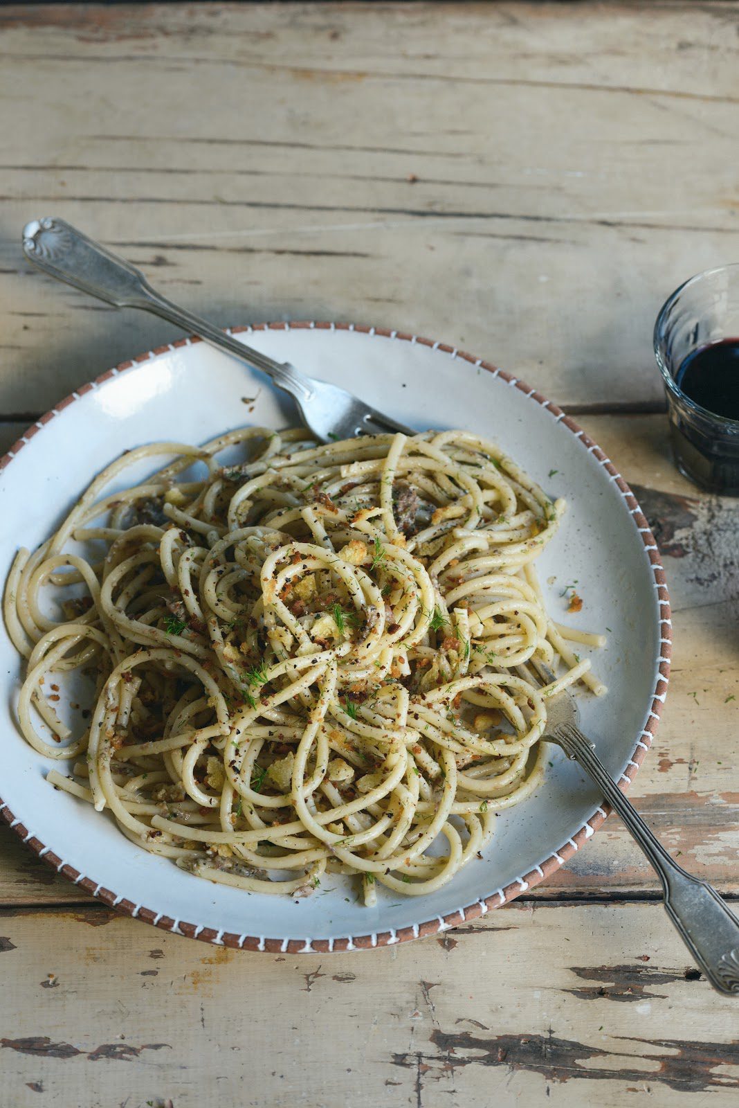 Bucatini with Anchovies and Fennel Stuck in the kitchen