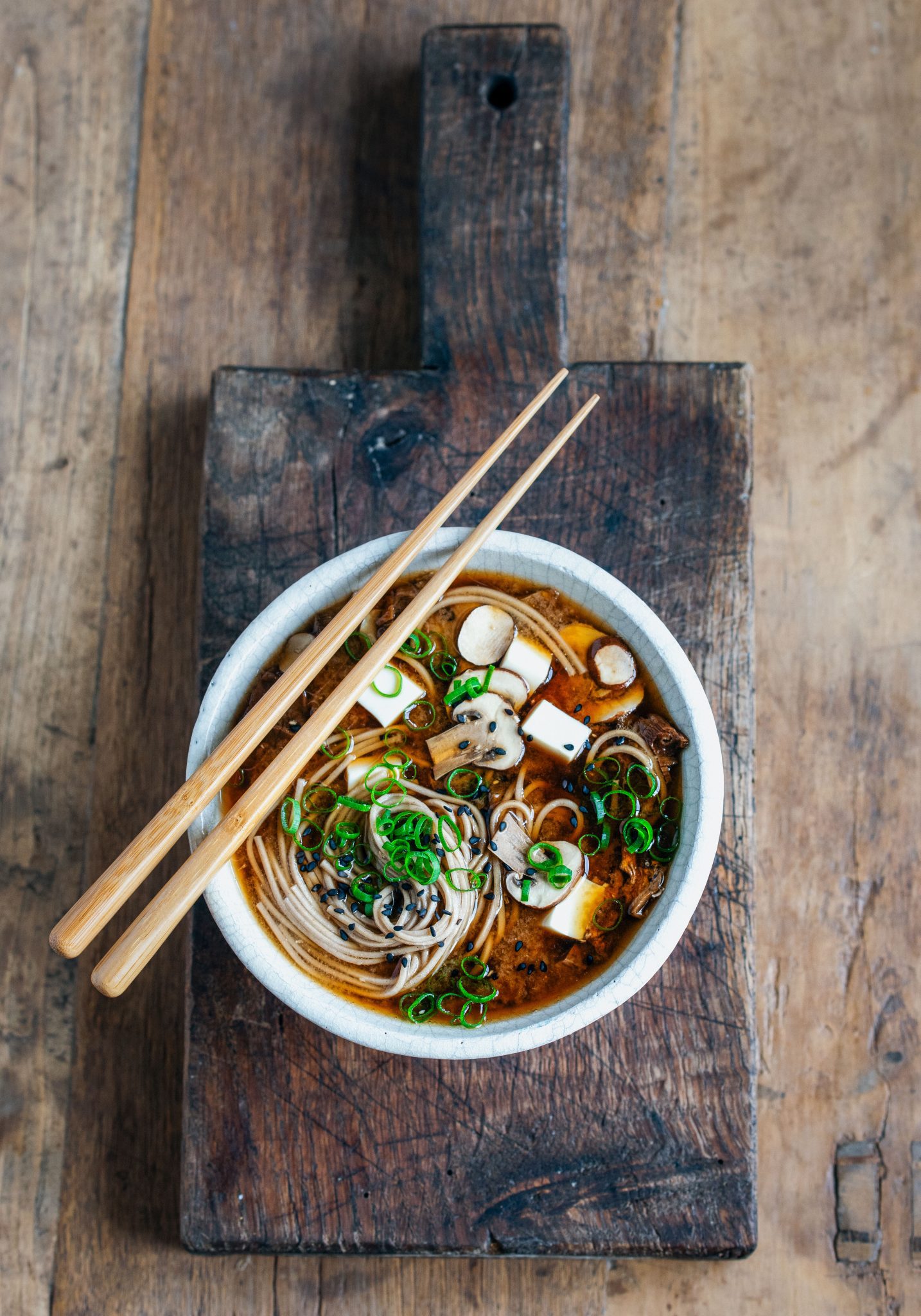 simple miso mushroom soba noodle soup Stuck in the kitchen