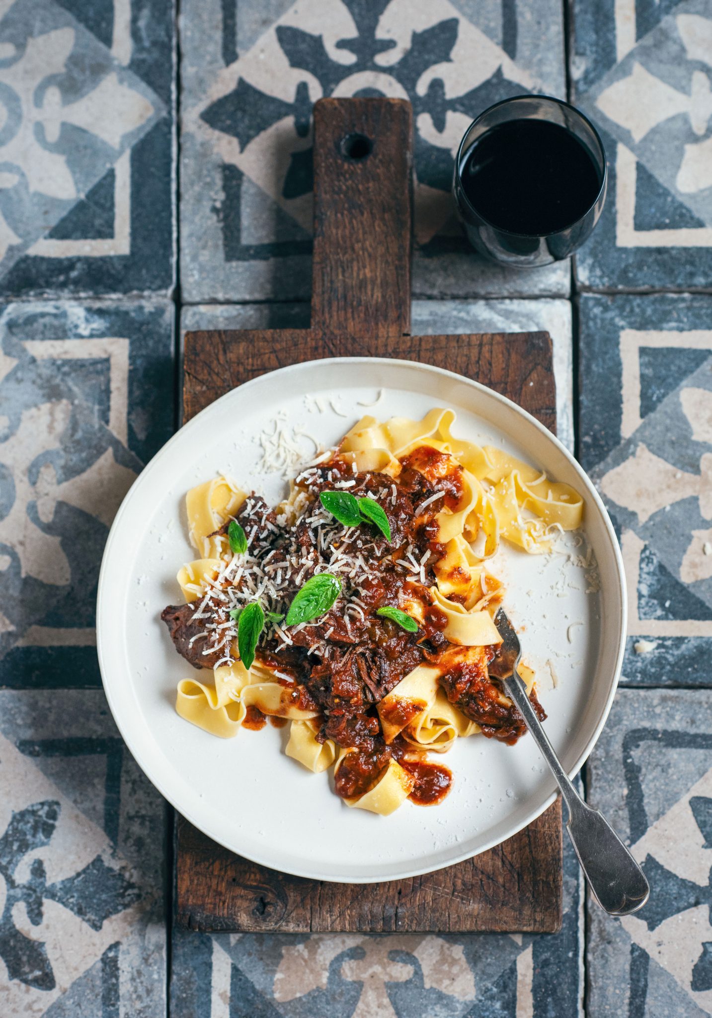 slowcooked, italian beef cheek ragu on pappardelle Stuck in the kitchen