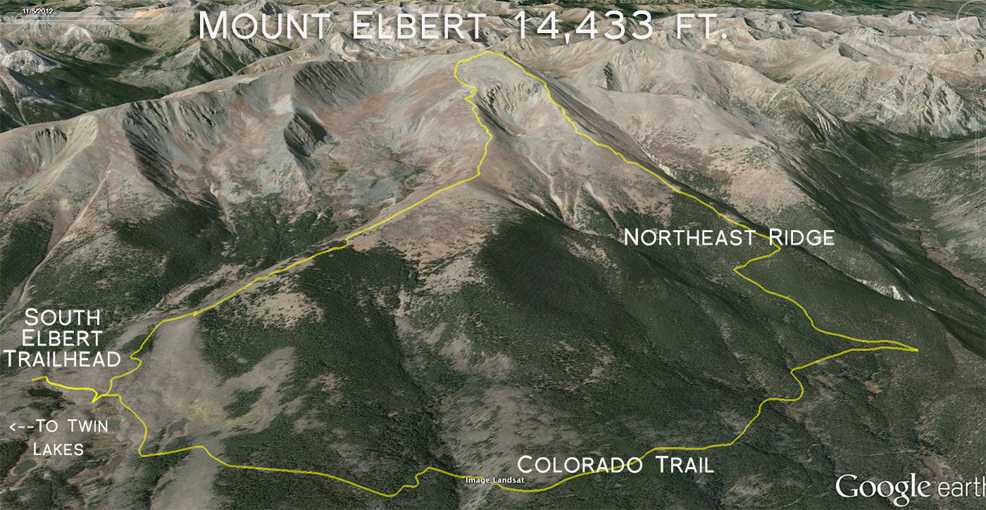 Mount Elbert Map