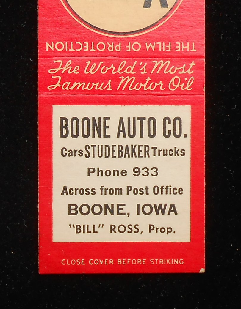 Studebaker Dealer Listing IOWA Page