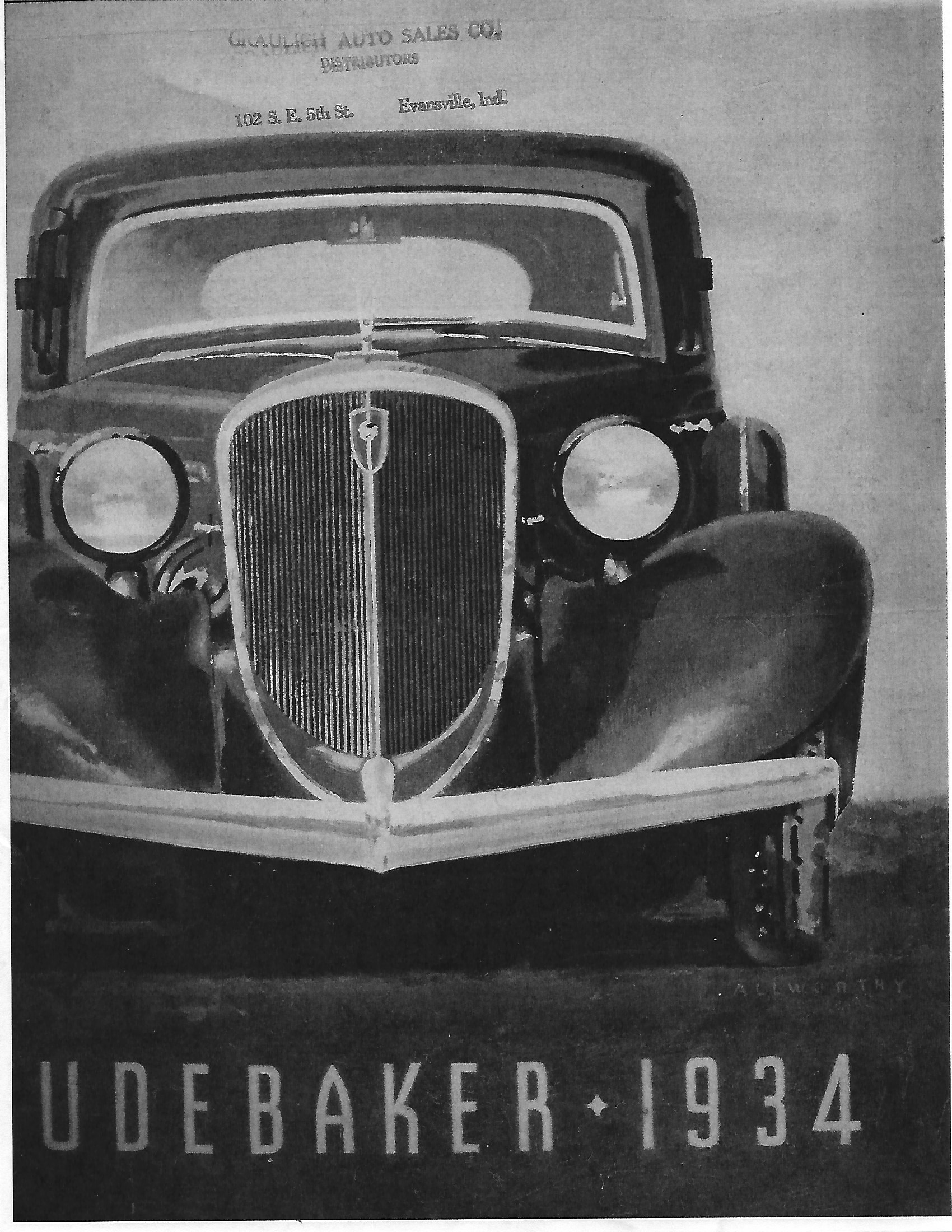 Studebaker Dealers Graulich Auto Sales Evansville IN 1934