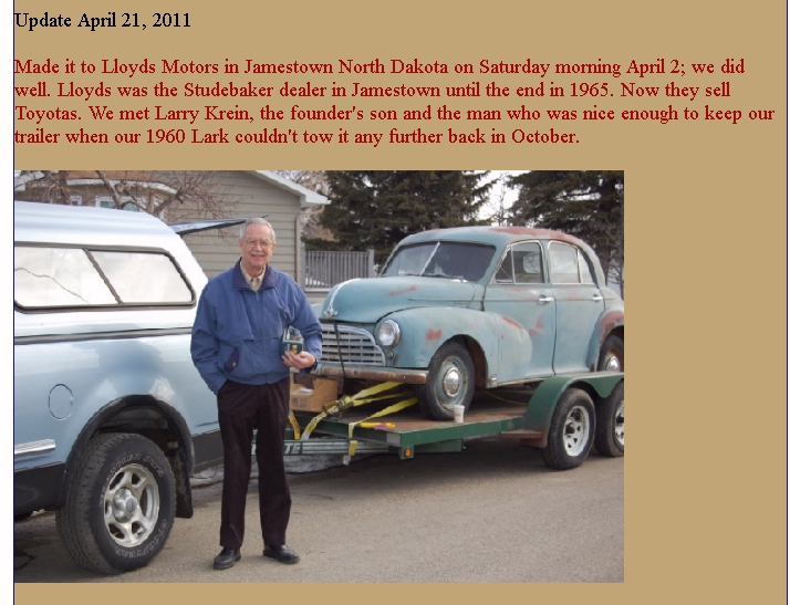 Studebaker Dealer Listing North Dakota Page