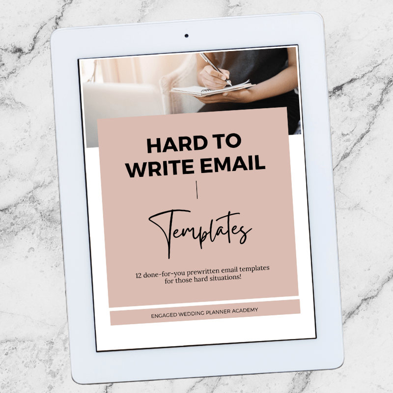 12 Grab and Go Email Templates for Wedding Planners