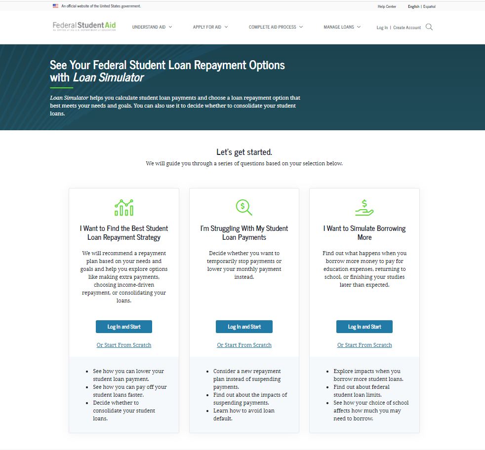 Check out the Enhanced Features on StudentAid.gov and the myStudentAid