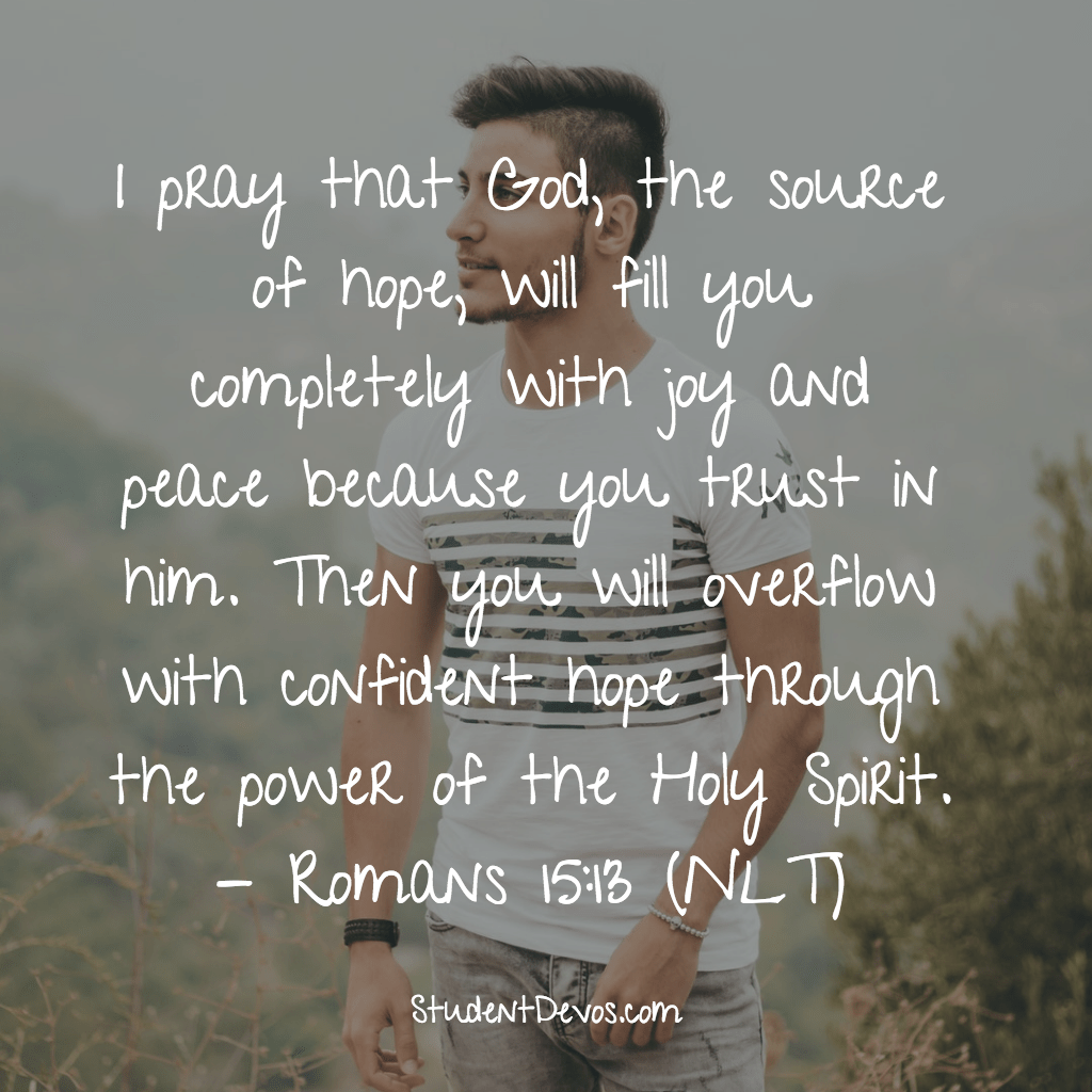 Romans 1513 Hope in Trials Student Devos Youth & Teen Devotions