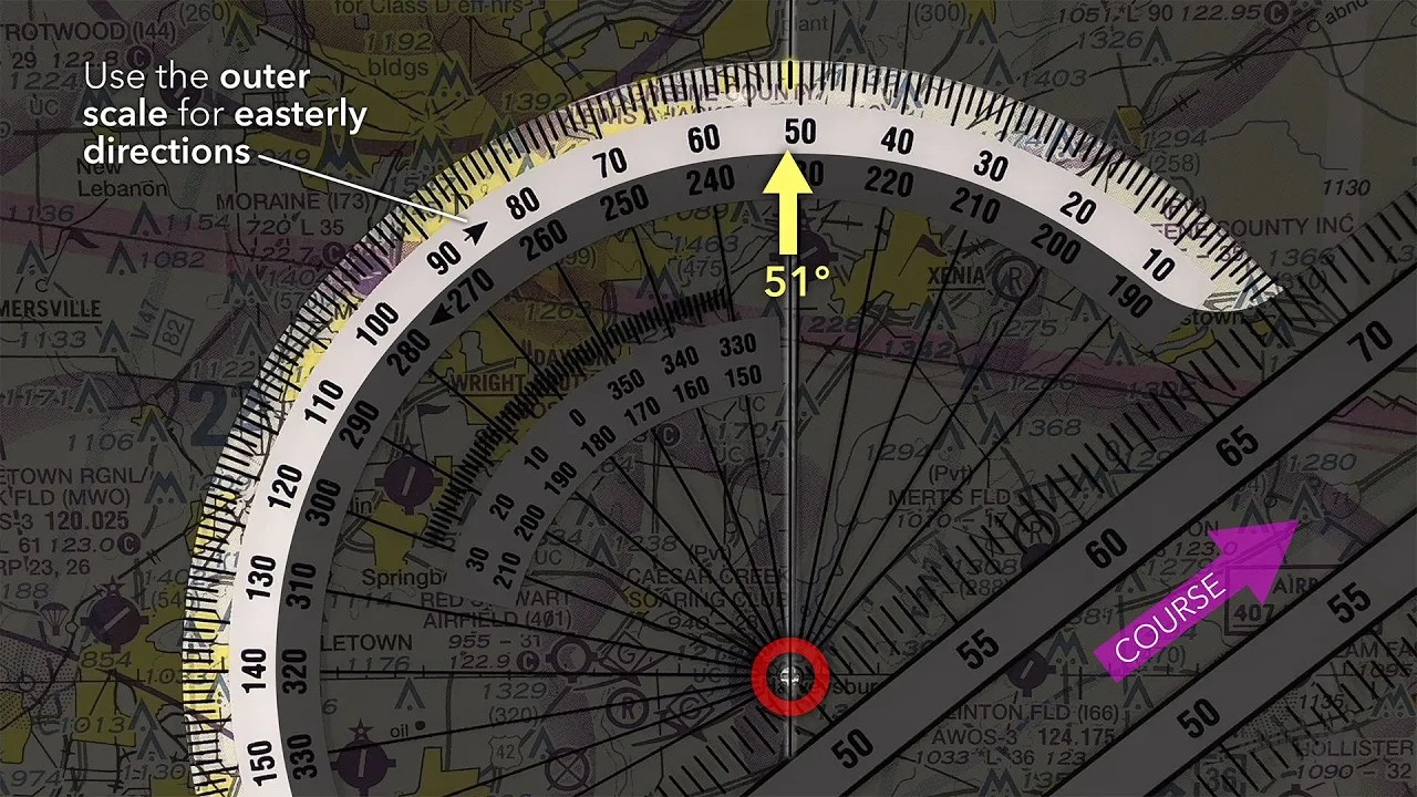 Video tip How to use a sectional plotter to plan a crosscountry flight Flight Training Central