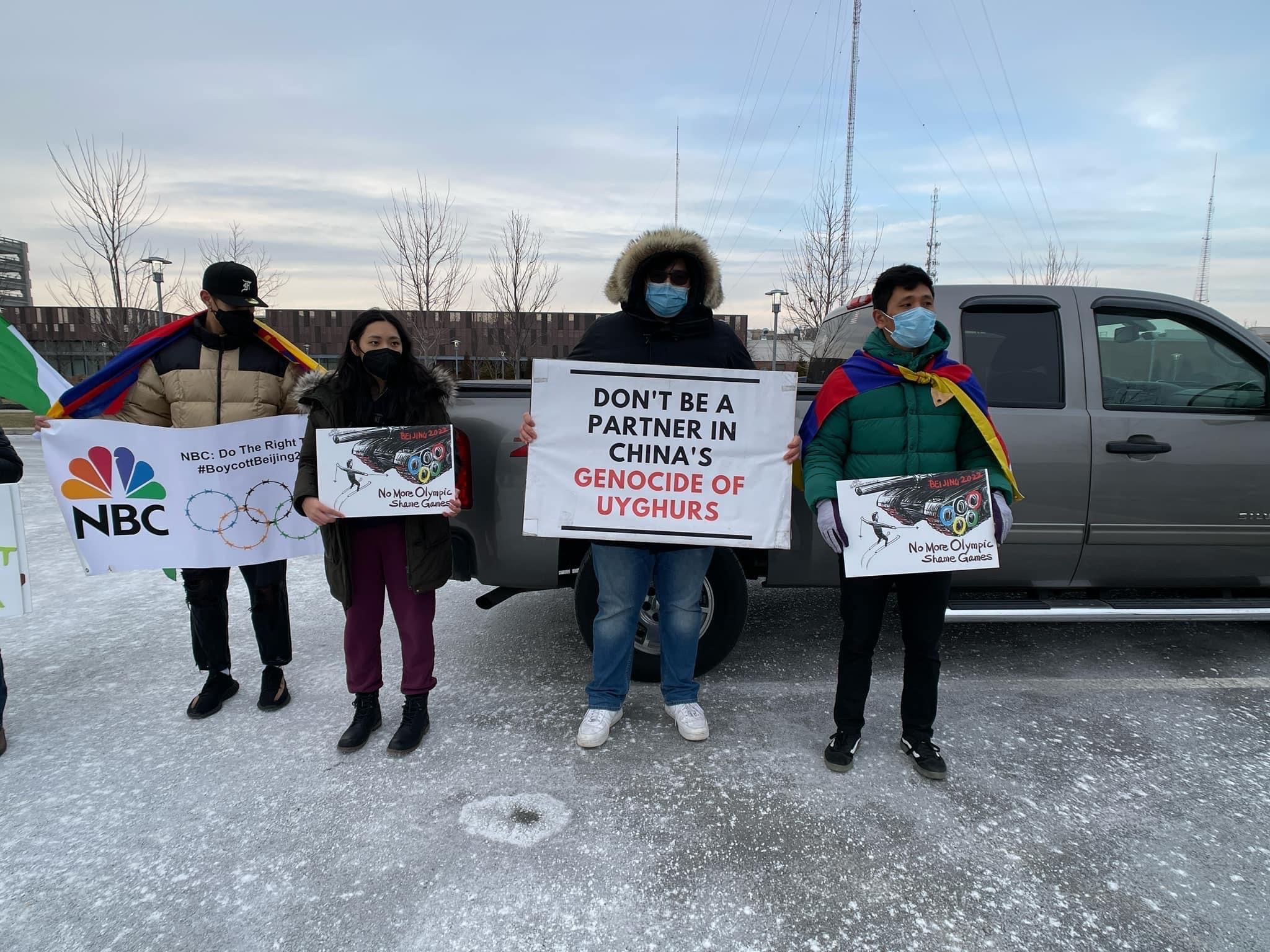 Protest Events Bostton 2023 Activists Protest Nbc Boston For Broadcasting Beijing Olympics; Launch Global Week Of Action Against China Olympics – Students For A Free Tibet