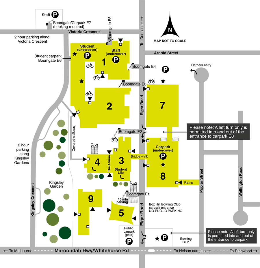 Student Hub Campus maps and parking