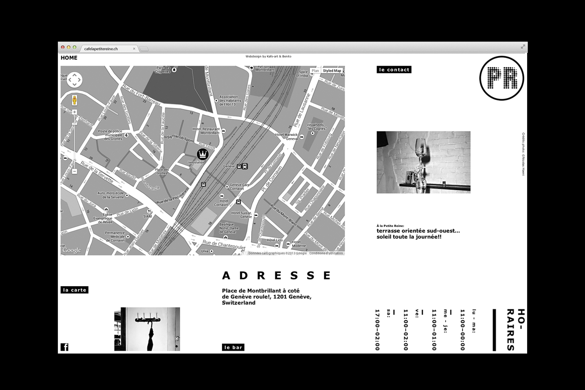 La Petite Reine Bar / Café2013 Studio Gambetta Graphisme Genève