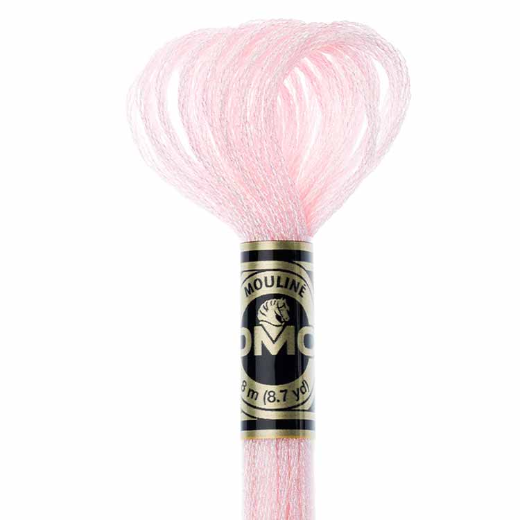 DMC Light Effects Floss per Skein of 8m E818 Metallic Baby Pink