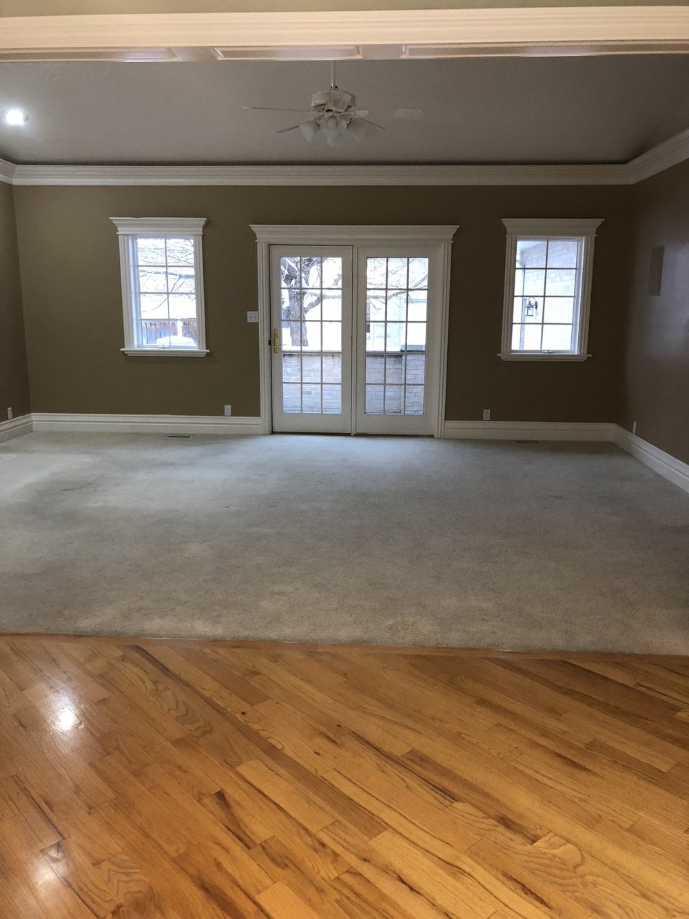 Living Room Half Wood Floor Carpet Floor Roma