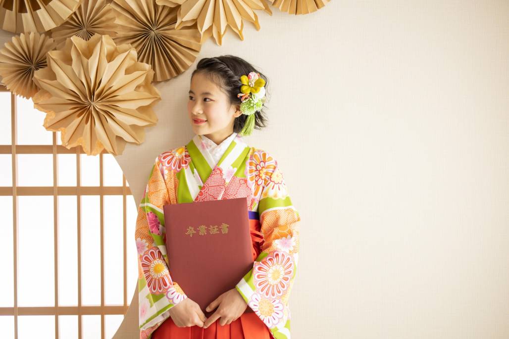 ★小学校卒業袴レンタル★ 大分 写真スタジオ 七五三 振袖ならファミリースタジオステップ