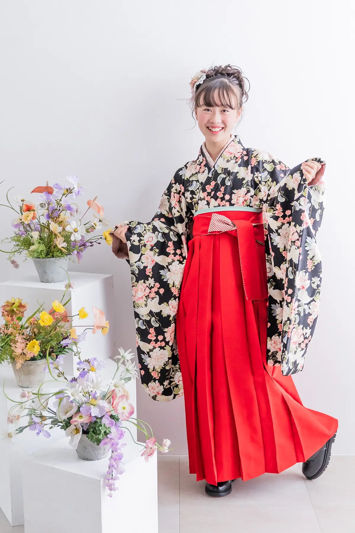 小学生卒業袴撮影・袴レンタルプラン minca studio：大阪府池田市にあるミンカスタジオ