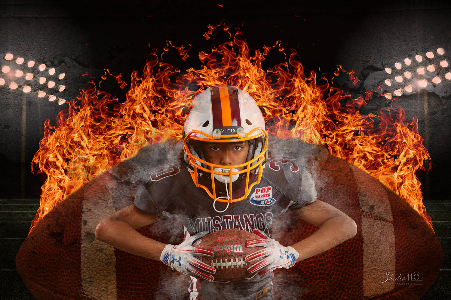 Pop Warner Football Portraits Virginia — Studio 110 Photography LLC