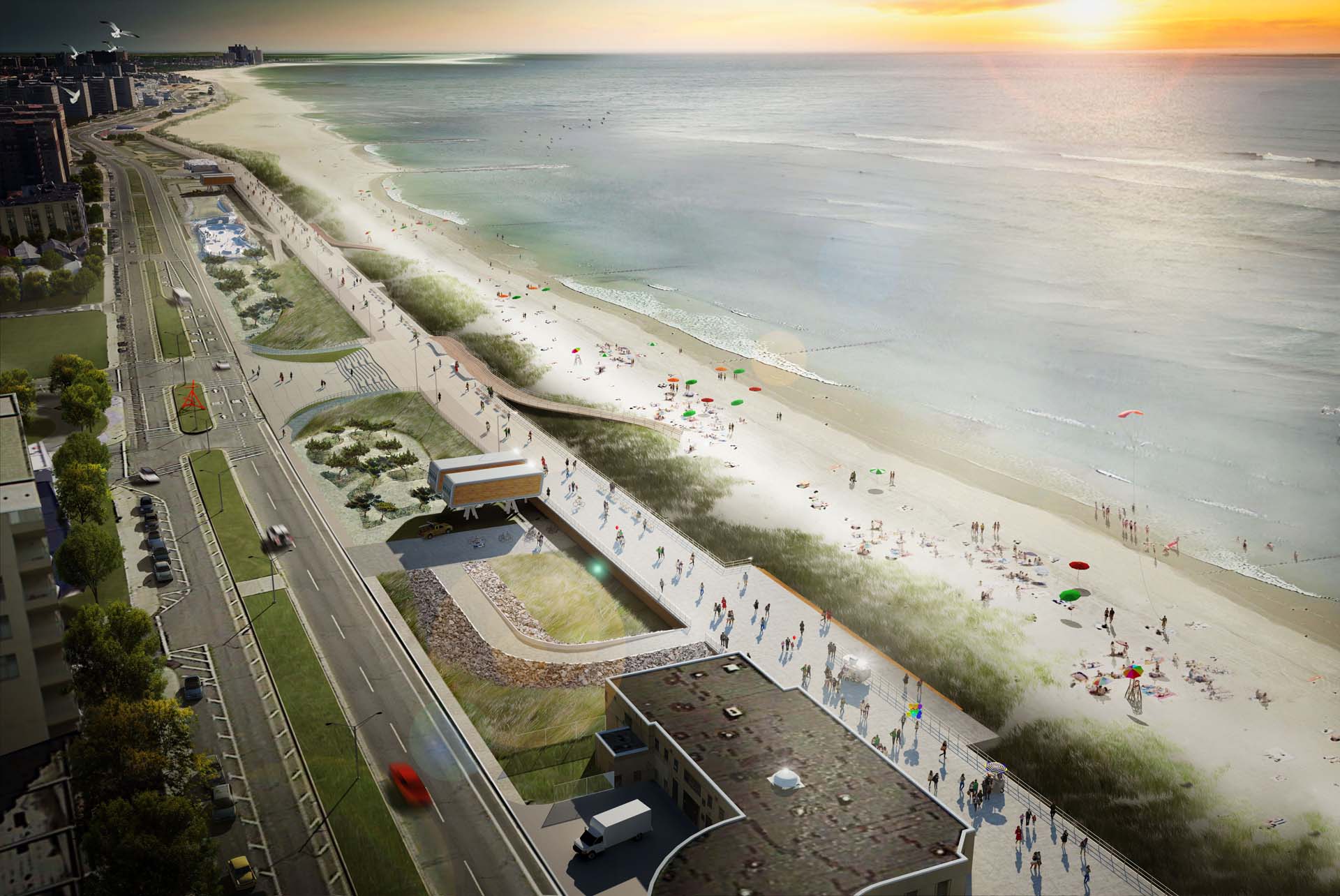 Rockaway Beach Seven G Illustration