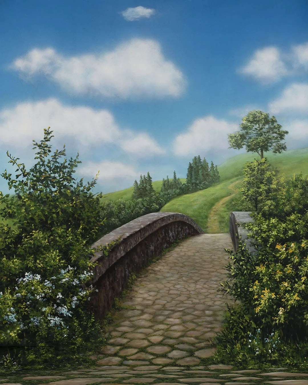 Baroque Studio Cobbled Path Scenic Photography Backdrop