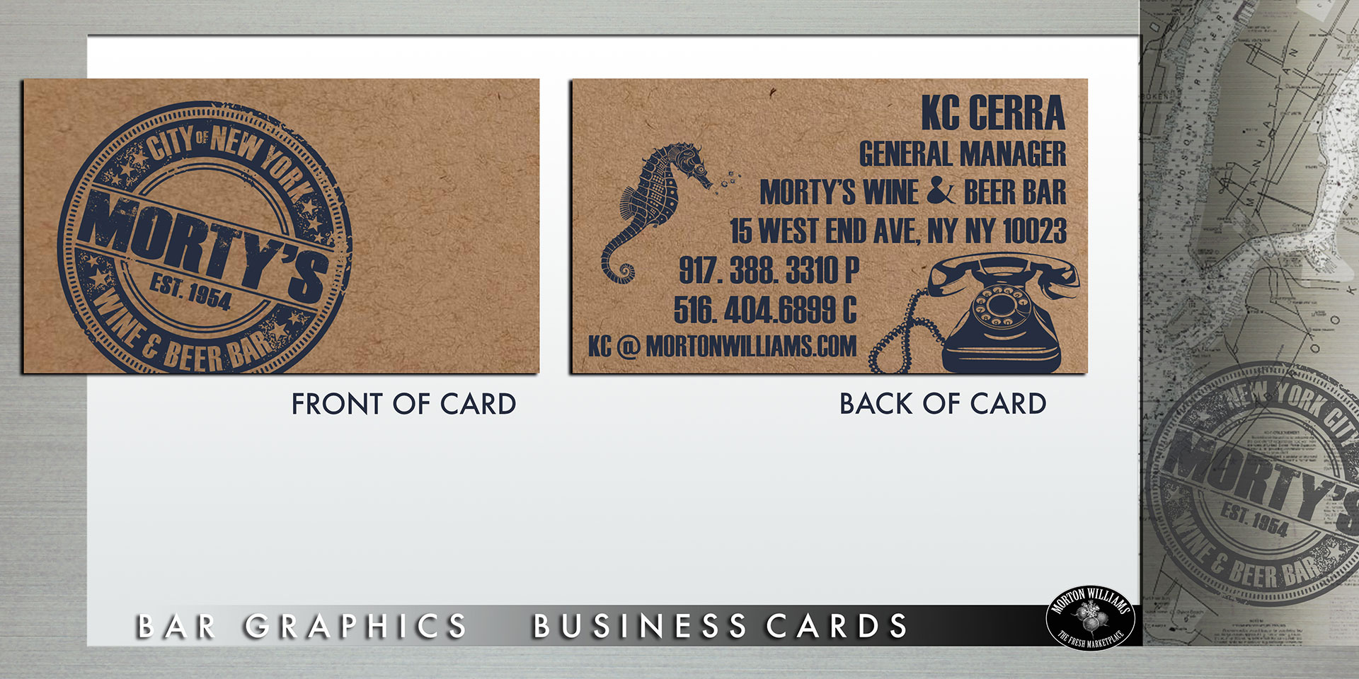 Morty's Wine & Beer Bar graphics studio Blu design Jaki Johnsen